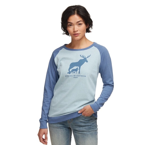 Patagonia Responsibili-Tee in Light Blue and Blue - Picture 1 of 7